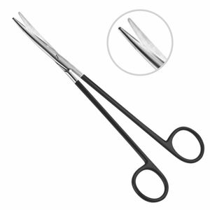 Tijeras de marca delicadas Metz dentadas, supercorte, 9 pulgadas (23cm), curvas, quirúrgicas - Product Image 1