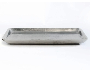 Bandeja de Metal rectangular de plata sin procesar para servir, bandeja Hexagonal decorativa para decoración del hogar, bandejas nórdicas para fruta y desayuno - Product Image 6