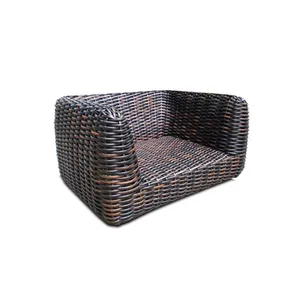 Modern Outdoor Rattan <b>Sofa</b> Loveseat Synthetic Wicker Patio Couch Garden Double Sized Lounge Chair Resort Furniture - Product Image 6
