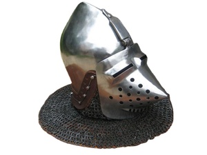 Antique Medieval Bascinet Armour Helmet Chain Mail Pig Face Armor Helmet <b>Valentines</b> Day <b>Gift</b> helmet - Product Image 3