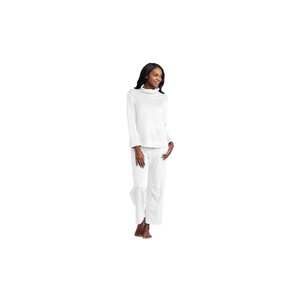 2021 Now Trending Premium Winter Women's Funnel High Neck <b>Lounge</b> Style Comfort 2 Piece <b>Set</b> Velour Pullover Sweatsuits For Womens - Product Image 6