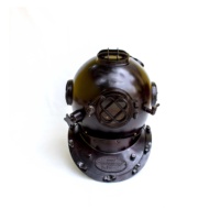 Casco da Immersione Artigianale Mark V in Stile Antico, 18 Pollici, in Lega di Acciaio Inossidabile, Finitura Nera, per Occasioni Nautiche