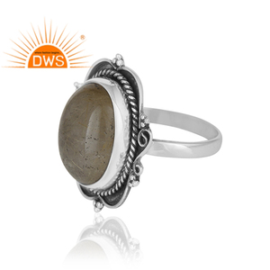 Anillo de Plata de Ley 925 con piedras preciosas de diseño antiguo, joyería hecha a mano - Product Image 3