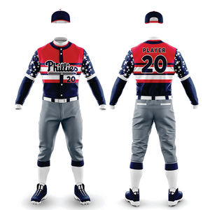 2021 uniforme de béisbol con logotipo personalizado para jóvenes técnica de sublimación de alta calidad conjuntos de ropa deportiva transpirable de talla grande - Product Image 4