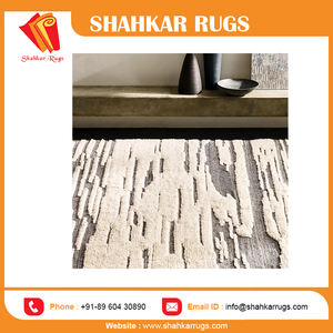 Alfombras Modernas Ecológicas para Interiores, Alfombra de Lana Suave con Patrón Abstracto para Sala de Estar, Antimicrobiana, Lavable, Anudada a Mano, Mediana - Product Image 5