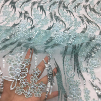 10 couleurs disponibles tissu de panneau de paillettes perlées Brod Autriche Net Saree