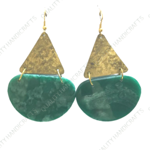 Pendientes de resina con incrustaciones en forma de corazón para mujer, aretes llamativos, joyería de moda para mujer, artesanías de calidad - Product Image 1