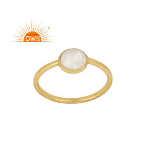 Best Selling 2026 Sterling Silver Natural Rainbow <b>Moon</b> Stone Gemstone Stackable <b>Ring</b> for Women Jewelry Manufacturer - Product Image 1