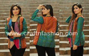 Chaqueta de talla grande Vintage acolchada Kantha Silk Patchwork Reversible Bohemian Shrug-Bordado a mano - Product Image 6