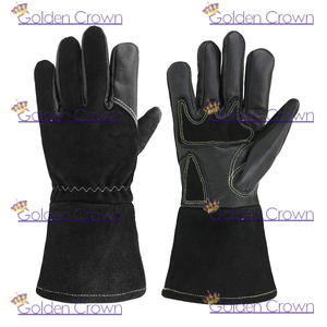 Guantes de soldadura de piel de vaca con palma y pulgar reforzados, alta calidad - Product Image 6