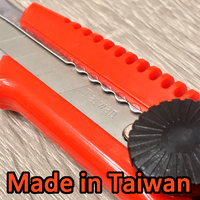 Couteau utilitaire robuste et durable FUJIYA/FG-7 à lame dentelée, corps en ABS, qualité supérieure, fabriqué au Japon, lame remplaçable.