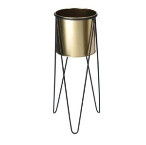 Ribbed Design Antique Finished Metal Garden Planter <b>Pots</b> - Product Image 6