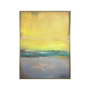 Abstract Fine Art Geel Schilderijen Op Canvas Moderne Acryl Rothko Stijl Schilderij Muur Decor Voor Woonkamer