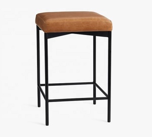 Metal and Leather Backless <b>Bar</b> and Counter <b>Stools</b> Handmade Commercial Buyers Hotel Restaurant Indoor Outdoor Modern 2023 Best - Product Image 2