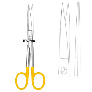 Ciseaux tranchants et argentées, de haute qualité, droit, plaqué or, 14.5 CM, offre spéciale - Product Image 1