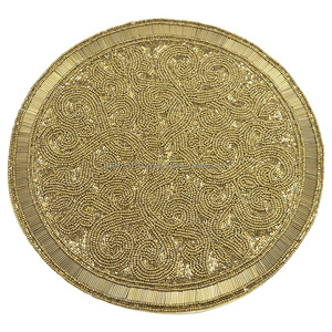 Mantel Individual antiguo con diseño de tema blanco, tapete de diseño de cuentas para decoración del hogar, vajilla, mesa de comedor, almohadillas de diseño de boda y fiesta - Product Image 2