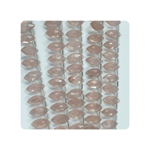 ลูกปัดควอตซ์เหลี่ยมเพชรพลอยสีชมพูสตรอเบอร์รี่แบบพรีเมี่ยมขนาด7x14มม. 8นิ้วลูกปัดของบุคคลที่สามได้รับการรับรองจากนานาชาติสำหรับเครื่องประดับ - Product Image 6