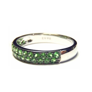 KOK Livraison Directe Conception Personnalisée Bonne Qualité 18k Or Blanc Rhodium Noir Vert Émeraude Bague de Mariage pour Femme - Product Image 3