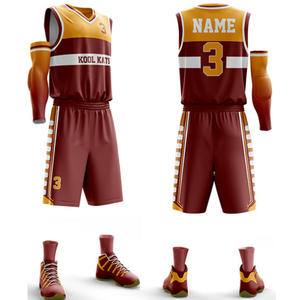 Kit de basket-ball personnalisé de haute qualité pour hommes, uniforme de ballon, Design de sublimation, personnalisé, nouvelle collection - Product Image 4