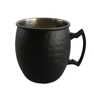 Black Matte Moscow Mug Hammered Stainless Steel Moscow Mule Mug Beer Cup Mule Cups For Any Chilled Beverage Unique Gift Item