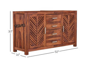 Armoire de cuisine en bois, mobilier de maison moderne, 2 portes de couleur marron - Product Image 4