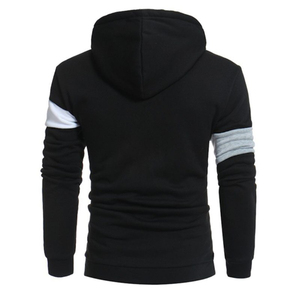 Pull de gym en coton avec logo personnalisé pour hommes, combinaisons de jogging, séchage rapide, survêtements de course d'hiver à capuche en 2 pièces avec impression, couleurs contrastées - Product Image 6