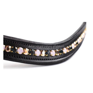 สายคาดคิ้วหนังนิ่มแฮนด์เมดทรงโค้ง,แหวนคริสตัลสีทองประดับกุหลาบมอนทาน่าโอปอลและคาปรี - Product Image 1