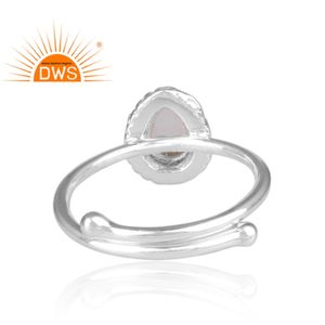 Nouveau Élégant 925 Ronde en argent Bague Fournisseur Bijoux en argent Fin Fantastique Cristal Quartz Pierres Précieuses Bague Bijoux - Product Image 4