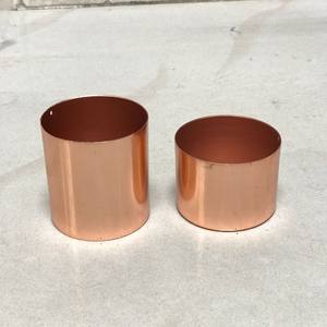 Juego de velas en forma de cilindro de Metal chapado en cobre, tarros de vela para viaje, decoración de Navidad, Vasos Para el hogar, 2 unidades - Product Image 2