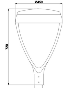 Led דיור פרק אזור 160lm להחליק מסנן כפול זרוע ארבעה זרוע ETL עגול גן אור superlighting עגול LED הודעה למעלה מוט אורות - Product Image 4