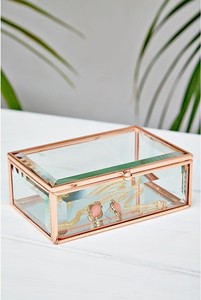 Caja de Joyería Decorativa de Pared de Latón y Vidrio, Diseño Personalizado, Pequeña, ARTINCO AIC-2104 - Product Image 6
