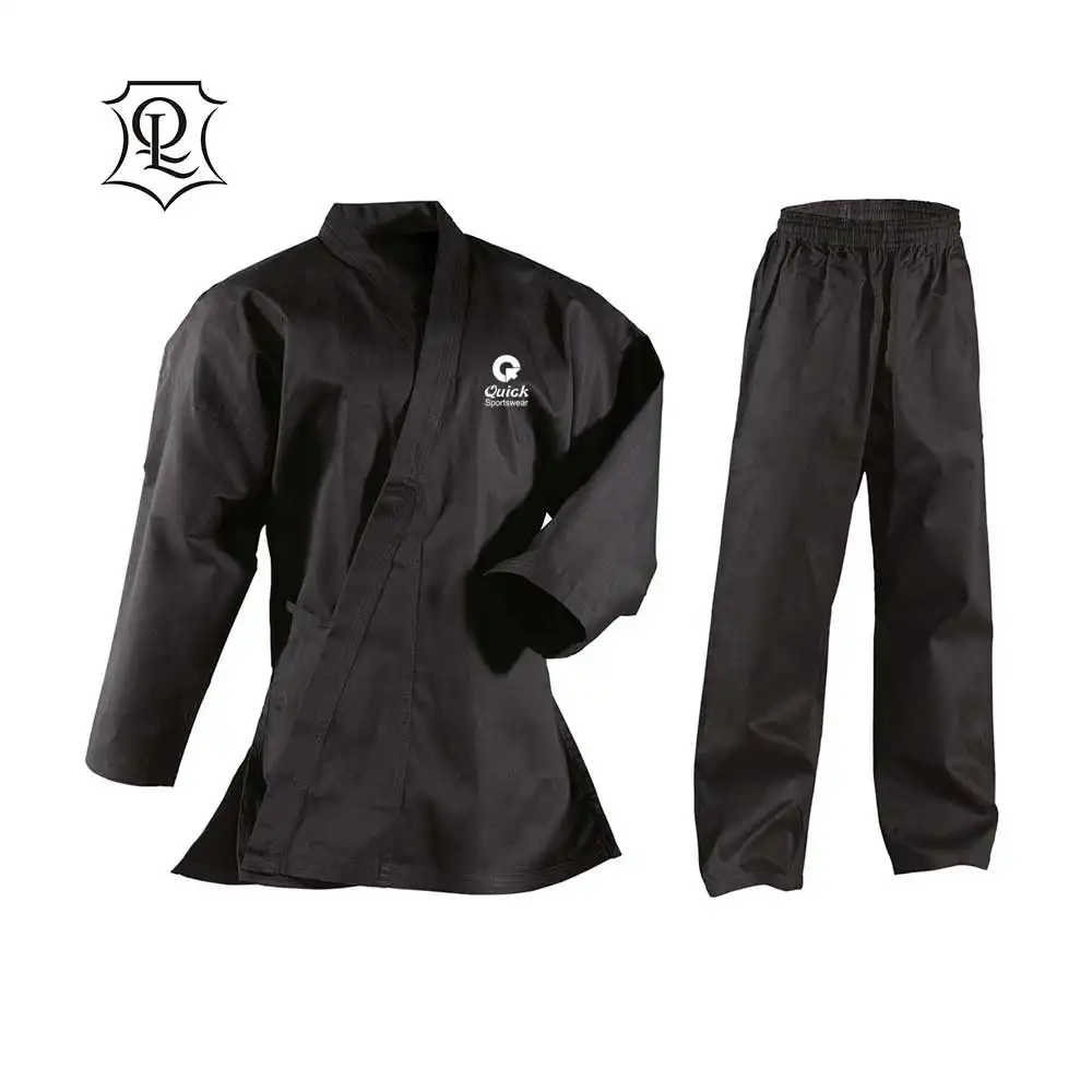 Traje de poliéster de alta calidad para artes marciales, traje de karate ligero de algodón blanco, aprobado, personalizado, gran oferta