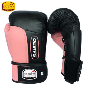 High Quality 14oz Cowhide Synthetic Leather Double Strap Kick Boxing/MMA Training <b>Gloves</b> <b>Mesh</b> Palm Hand Grips for Martial Arts - Product Image 2