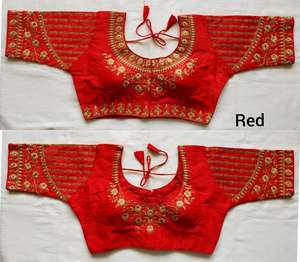 Blouse en tissu de soie lourde indienne, paillettes brodées, chemisier de travail, lehenga, nouvelle collection - Product Image 3