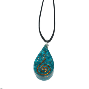 Fournisseur de Orgonite Blue Aquamarine Healing Tear Drop Pendentifs: Orgonite Blue Aquamarine Healing Tear Drop Pendentifs à vendre - Product Image 1