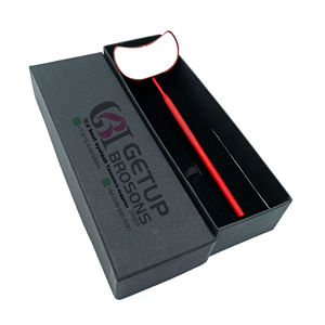 อุปกรณ์เสริมความงามกระจกเคลือบผงสีแดงสไตล์ดวงจันทร์ทำจากสเตนเลสสตีลพร้อมโลโก้ของคุณเอง - Product Image 1