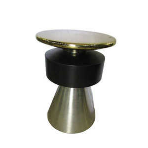 Wood <b>Stools</b> Living Room Wood Top & Metal Based Round Modern Luxury Bed Side <b>Stool</b> Antique <b>and</b> Unique New Design - Product Image 5