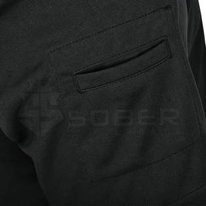 Hombre de secado rápido Atlético Casual para Polo camisetas sólido negro antiarrugas tejido de punto - Product Image 4
