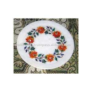 Beautiful Marble Inlay Designer Home Decor Plate - Product Image 1