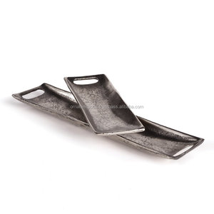 Bandeja Ovalada Contemporánea, Moderna, de Metal, con Acabado de Níquel Martillado, Elegante, Diseño Personalizado, Logotipo Personalizado - Product Image 5