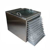 AllSupply 10 Bakjes 304 RVS 110V 850W Wortel Appel Fruit Dehydrator Machine 1 Jaar Garantie 30-80°C Temperatuurregeling
