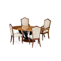 Table à manger classique de haute qualité en bois massif d'acajou, unique et traditionnelle, pour usage hôtelier, mobilier de salle à manger