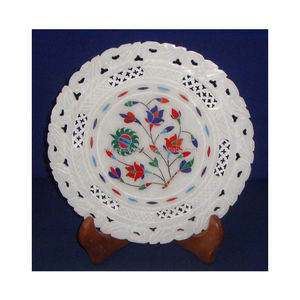 Plaque, incrustation, en marbre blanc naturel - Product Image 1