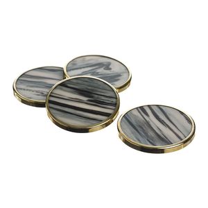 Horn Round <b>Coasters</b> <b>With</b> <b>Holder</b> Kitchenware Tabletop Natural Horn <b>Coasters</b> <b>Set</b> Hot Selling Horn <b>Coasters</b> by Axiom Home Accents - Product Image 2