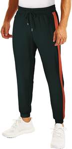 กางเกงจ็อกเกอร์ผ้าแคนวาสน้ำหนักเบาสำหรับผู้ชาย มีกระเป๋าซิป กางเกงกีฬาสำหรับวิ่ง ออกกำลังกาย ผ้าไม่ถักทอ - Product Image 6