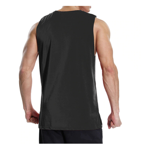 Débardeur sans manches pour homme, beige, col rond, couleur unie, tricoté, coupe décontractée, 100% polyester, respirant - Product Image 6