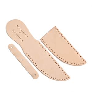 Kit de funda de cuchillo de cuero para cuchillo plegable de 5 "Hecho de cuero de vaca curtido vegetal - Product Image 1