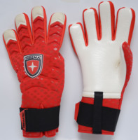 Gants de gardien de but Whirlwind Super Grip-3 en PVC, paume à contact dorsal, lacets, respirants, antidérapants, coupe négative, pour jeunes et adultes