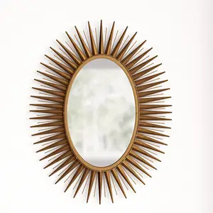 最畅销的当代口音镜子墙壁椭圆形墙壁镜子金属镜子中世纪边缘价格实惠的批发价