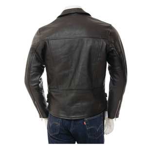 Chaqueta de Cuero Unisex, Corte Ajustado, Ecológica, Chaquetas de Motociclista Delanteras, Servicio OEM, Talla Grande, Invierno, Aire Libre - Product Image 3